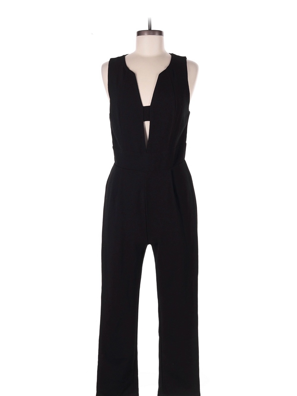 Sienna Sky Black Sleeveless Cutout Jumpsuit Cropped straight leg Medium